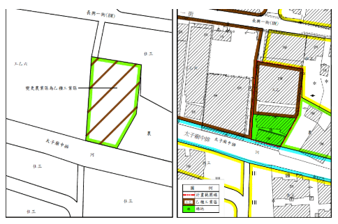 又澄環球開發商用不動產產業知識主題-華格電子擴廠案變更示意圖與土地使用計畫圖